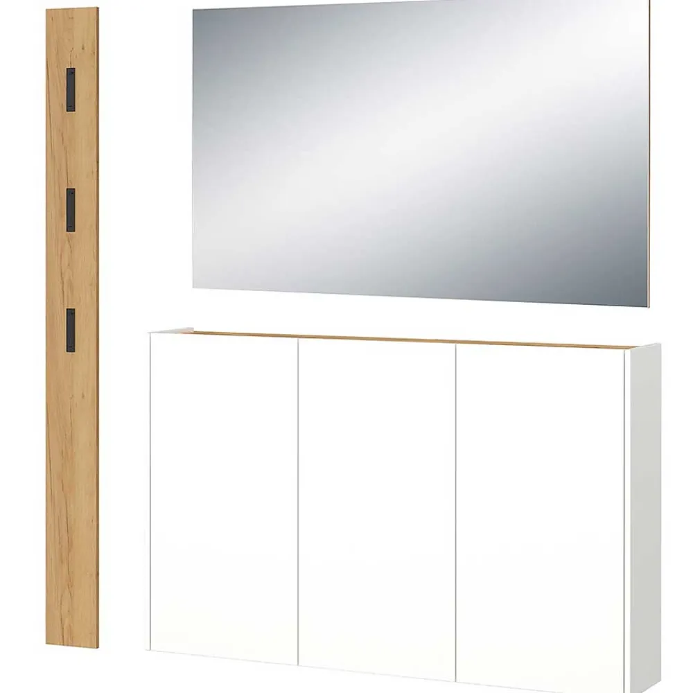 Wohnen Flurmöbel Set in Weiß - Cuyano (dreiteilig)