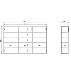 Wohnen Flurmöbel Set in Weiß - Cuyano (dreiteilig)