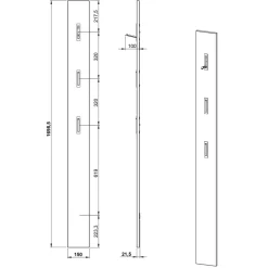Wohnen Flurmöbel Set in Weiß - Cuyano (dreiteilig)