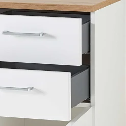 Wohnen Flurmöbel Set in Weiß & Wildeiche - Symbrosia (fünfteilig)