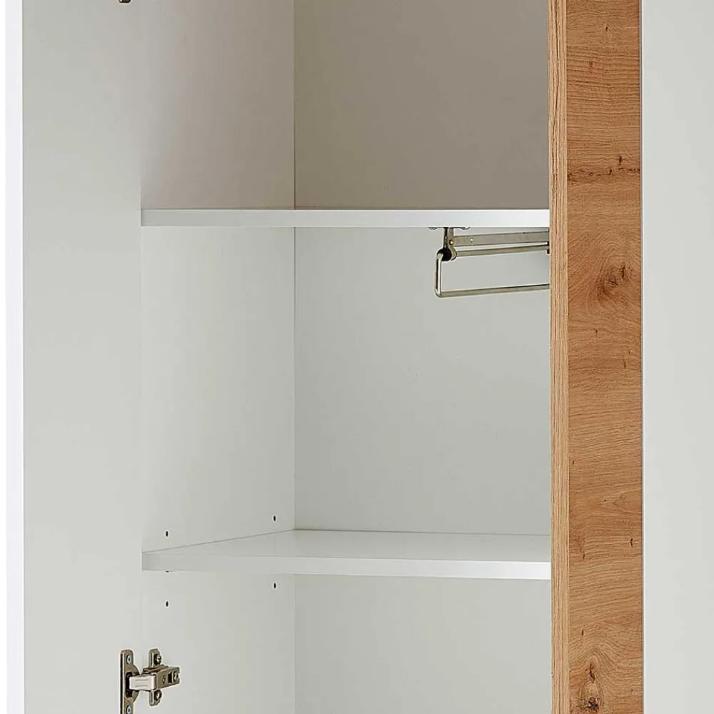 Wohnen Flurmöbel Set in Weiß & Wildeiche - Symbrosia (fünfteilig)