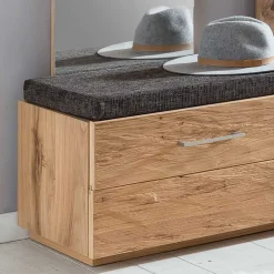 Wohnen Flurmöbel Set Macusos aus Balkeneiche Massivholz (dreiteilig)