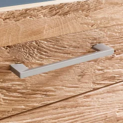 Wohnen Garderoben|Garderoben*Flurmöbel Set mit Furnier Balkeneiche Macusos & Glas Anthrazit (vierteilig)