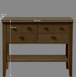 Wohnen Flurmöbel Set Piatra aus Kiefer Massivholz (zweiteilig)