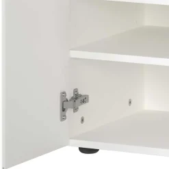 Wohnen Flurschrank mit Glasfront in Weiß - Kofi