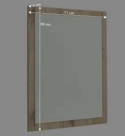 Wohnen Flurspiegel in Holzoptik in Wildeiche - Baiamare