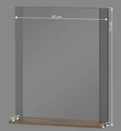 Wohnen Spiegel|Flurspiegel*Flurspiegel in Platingrau & Eiche - Benja