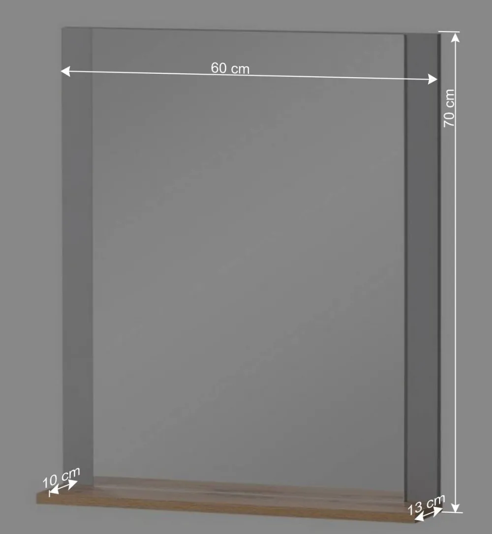 Wohnen Spiegel|Flurspiegel*Flurspiegel in Platingrau & Eiche - Benja