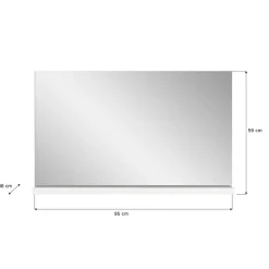 Wohnen Flurspiegel mit Ablage in Weiß - modernes Design - Dany