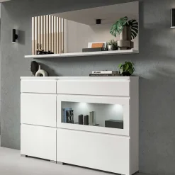 Wohnen Flurspiegel mit Ablage in Weiß - modernes Design - Dany