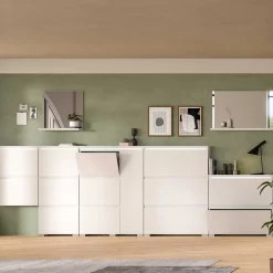 Wohnen Flurspiegel mit Ablage in Weiß - modernes Design - Dany