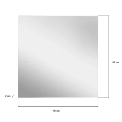 Wohnen Flurspiegel rahmenlos mit Kante in Eiche Optik - Donzai