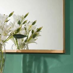 Wohnen Flurspiegel Wislama mit Massivholzleisten