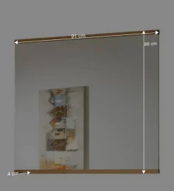 Wohnen Flurspiegel Wislama mit Massivholzleisten