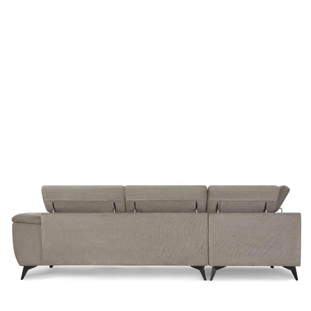 Wohnen Fünfsitzer Eckcouch in Beige - Hisa