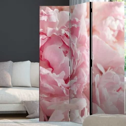 Wohnen Paravents|Wohnzimmer-Regale*Foto Paravent Close Up Rosen in Rosa - Soms