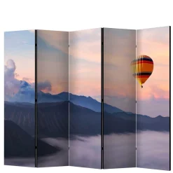 Wohnen Wohnzimmer-Regale|Paravents*Foto Paravent Heißluftballon über Bergen - Akura