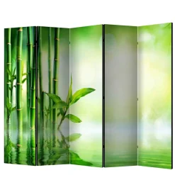 Wohnen Foto Paravent mit Bambus & Wasser Motiv - Enyi