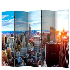 Wohnen Paravents|Wohnzimmer-Regale*Foto Paravent Sonnenaufgang in Manhattan NY - Dieus