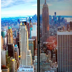 Wohnen Paravents|Wohnzimmer-Regale*Foto Paravent Sonnenaufgang in Manhattan NY - Dieus