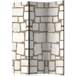 Wohnen Paravents*Foto Paravent Weiße Steinmauer - Custon