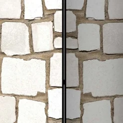 Wohnen Paravents*Foto Paravent Weiße Steinmauer - Custon