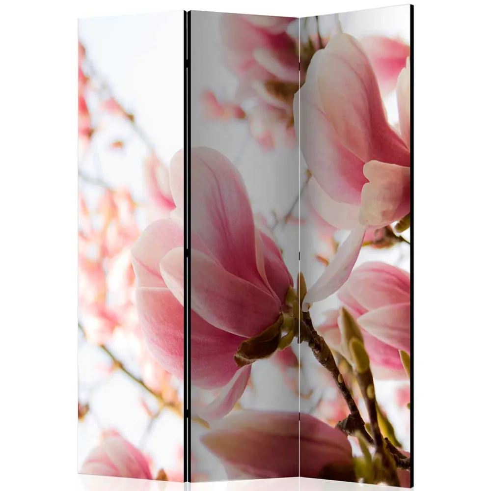 Wohnen Fotodruck Paravent mit Motiv Pinke Magnolien - Amuting