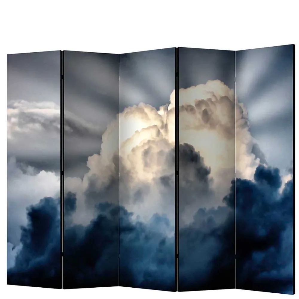 Wohnen Fotodruck Paravent Wolkiger Himmel - Millie