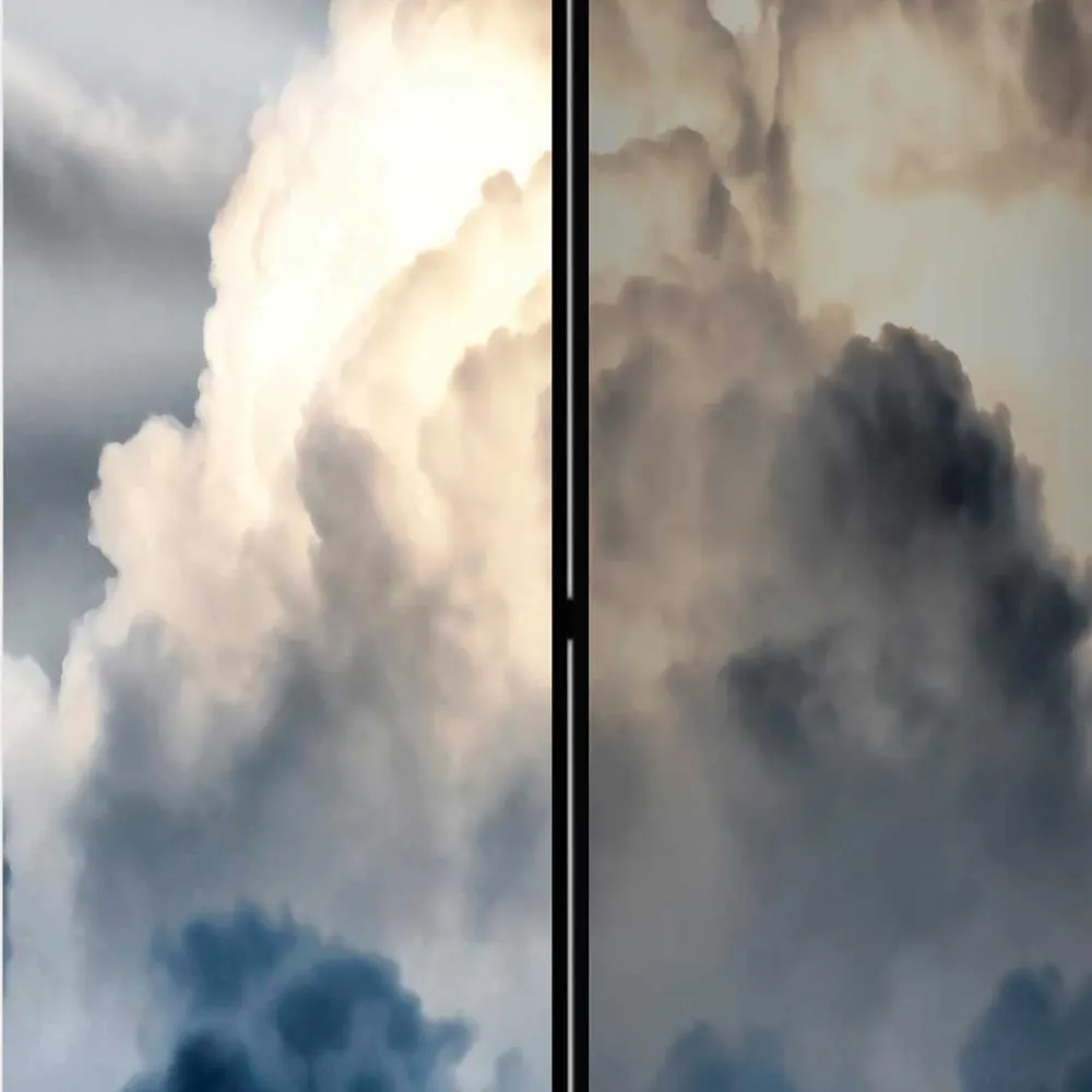 Wohnen Fotodruck Paravent Wolkiger Himmel - Millie