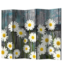 Wohnen Fotodruck Trennwand mit Margheriten Motiv - Badehma