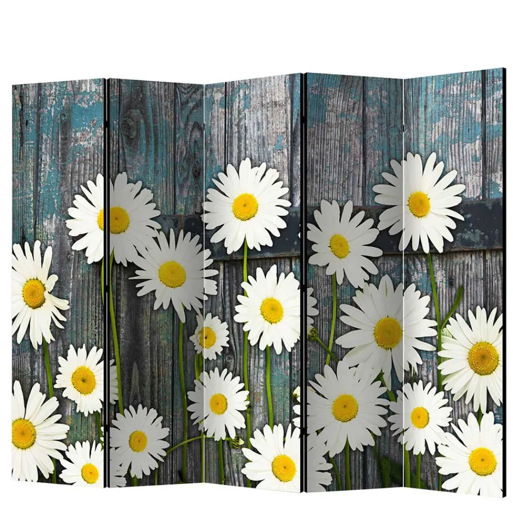 Wohnen Fotodruck Trennwand mit Margheriten Motiv - Badehma