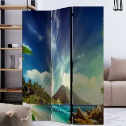 Wohnen Wohnzimmer-Regale|Paravents*Foto-Paravent Insel Paradies - Dinamaro