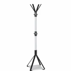 Wohnen Bürogarderoben*Frei stehender Garderobenständer in Schwarz Weiß Iliandro 178cm hoch