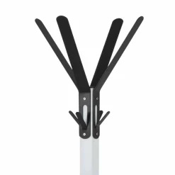 Wohnen Bürogarderoben*Frei stehender Garderobenständer in Schwarz Weiß Iliandro 178cm hoch