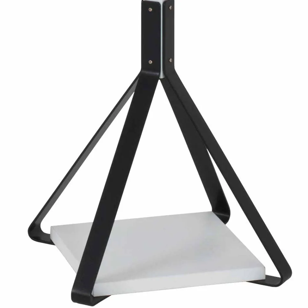 Wohnen Bürogarderoben*Frei stehender Garderobenständer in Schwarz Weiß Iliandro 178cm hoch