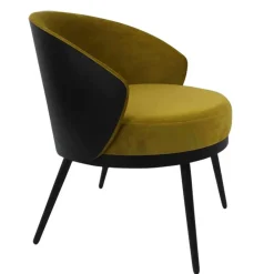 Wohnen Frei stellbarer Velours Sessel in Gold Gelb - Durense