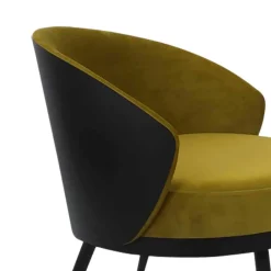 Wohnen Frei stellbarer Velours Sessel in Gold Gelb - Durense