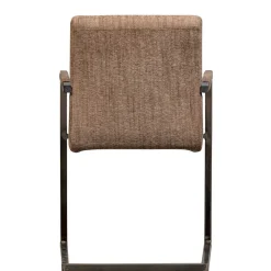 Wohnen Freischwinger Armlehnenstuhl in Braun meliert - Sicilia (2er Set)