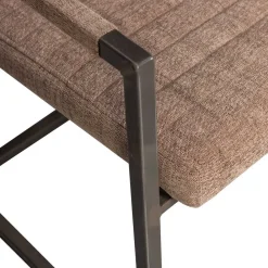 Wohnen Freischwinger Armlehnenstuhl in Braun meliert - Sicilia (2er Set)