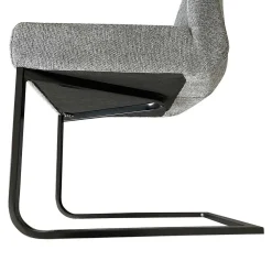 Wohnen Schwarze Möbel|Graue Möbel*Freischwinger Polsterstühle in Dunkelgrau - Zinova (2er Set)