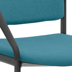 Wohnen Freischwinger Stapelstuhl in Türkis Stoff - Alino