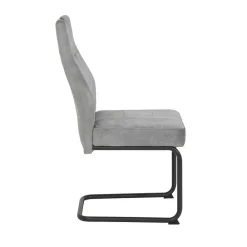 Wohnen Freischwinger Stuhl in Silbergrau - Riakust (2er Set)