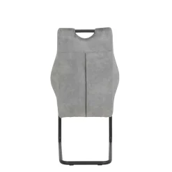 Wohnen Freischwinger Stuhl in Silbergrau - Riakust (2er Set)