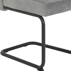 Wohnen Freischwinger Stuhl in Silbergrau - Riakust (2er Set)