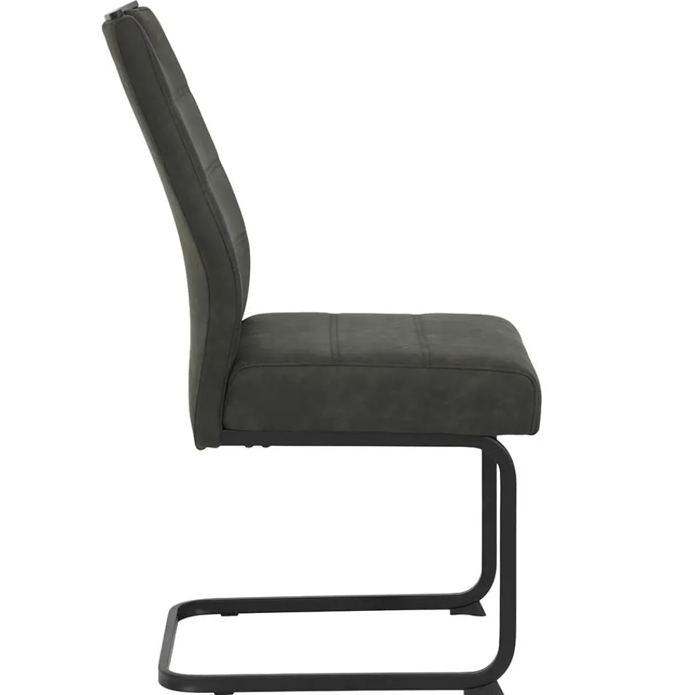 Wohnen Schwarze Möbel|Küchenstühle*Freischwinger Stuhl mit hoher Lehne - Ivros (Set)