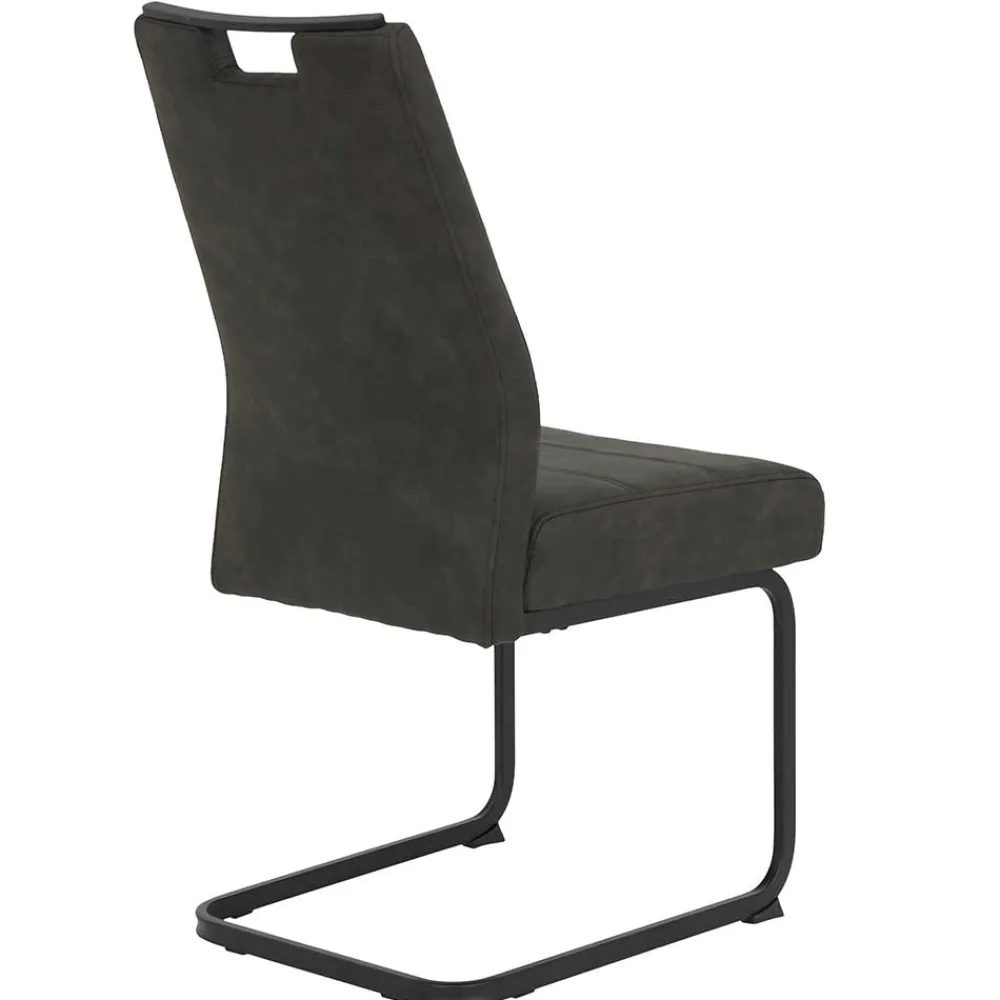 Wohnen Schwarze Möbel|Küchenstühle*Freischwinger Stuhl mit hoher Lehne - Ivros (Set)