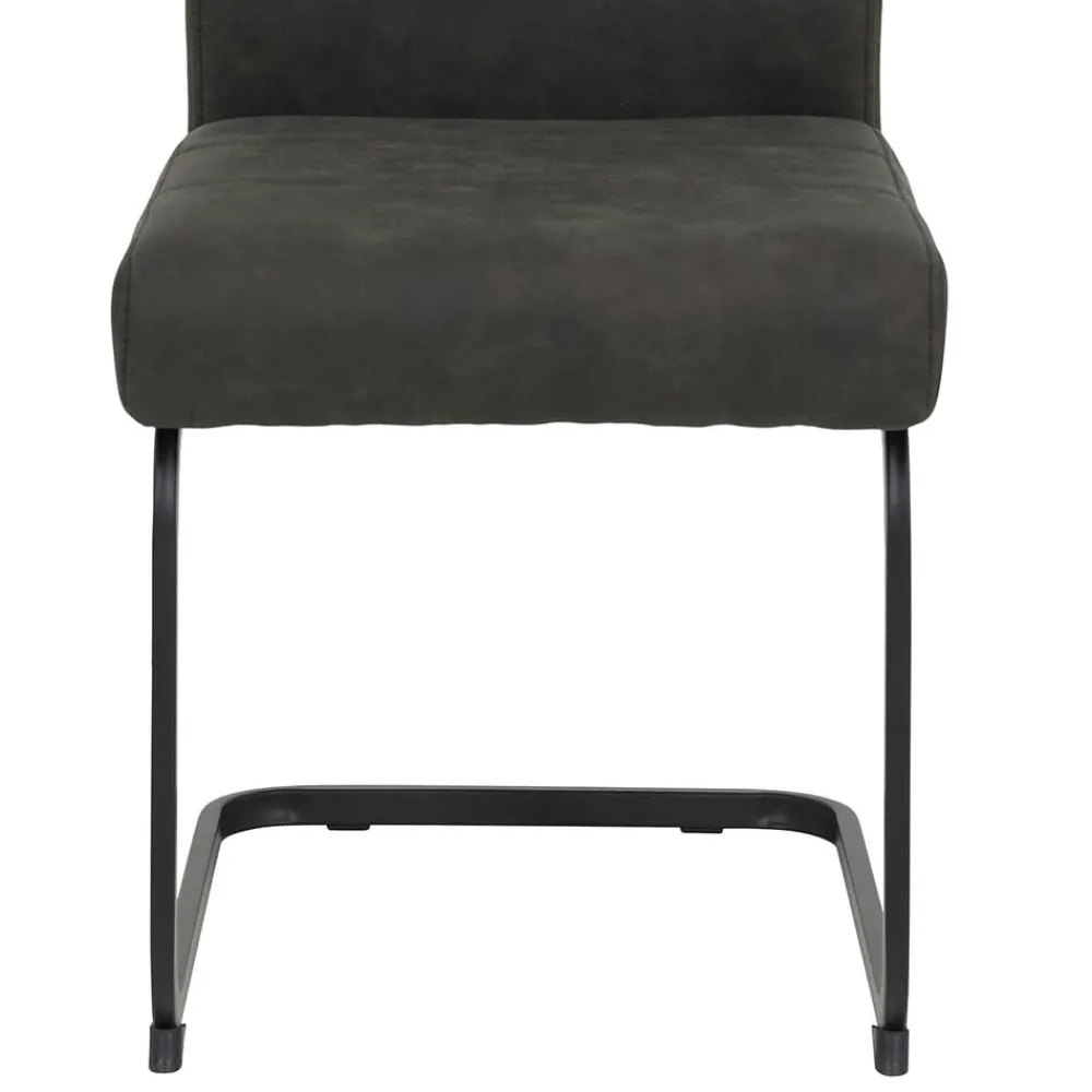 Wohnen Schwarze Möbel|Küchenstühle*Freischwinger Stuhl mit hoher Lehne - Ivros (Set)