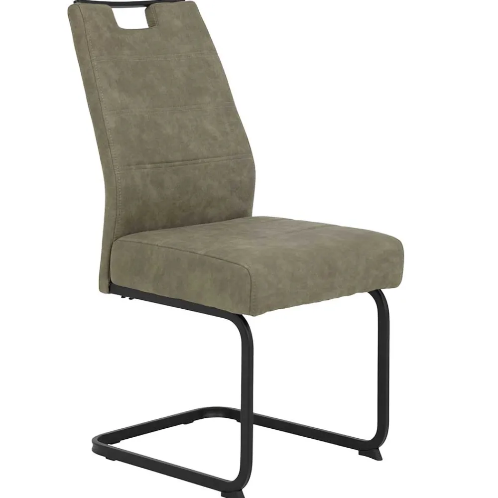 Wohnen Küchenstühle|Esszimmerstühle*Freischwinger Swingstuhl in Schlamm - Dastrata (Set)