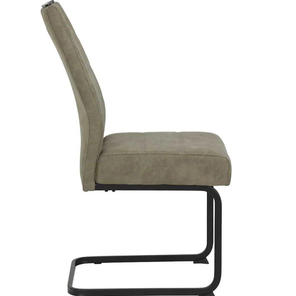 Wohnen Küchenstühle|Esszimmerstühle*Freischwinger Swingstuhl in Schlamm - Dastrata (Set)