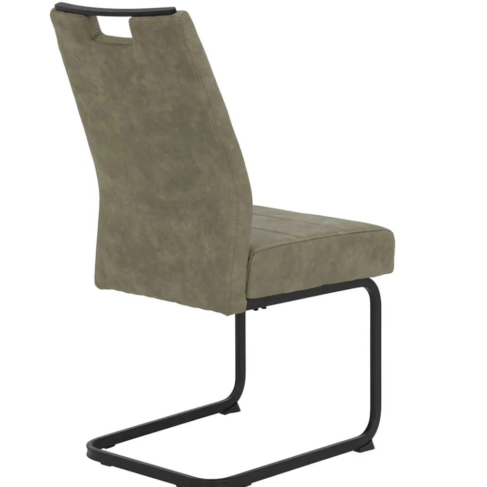 Wohnen Küchenstühle|Esszimmerstühle*Freischwinger Swingstuhl in Schlamm - Dastrata (Set)